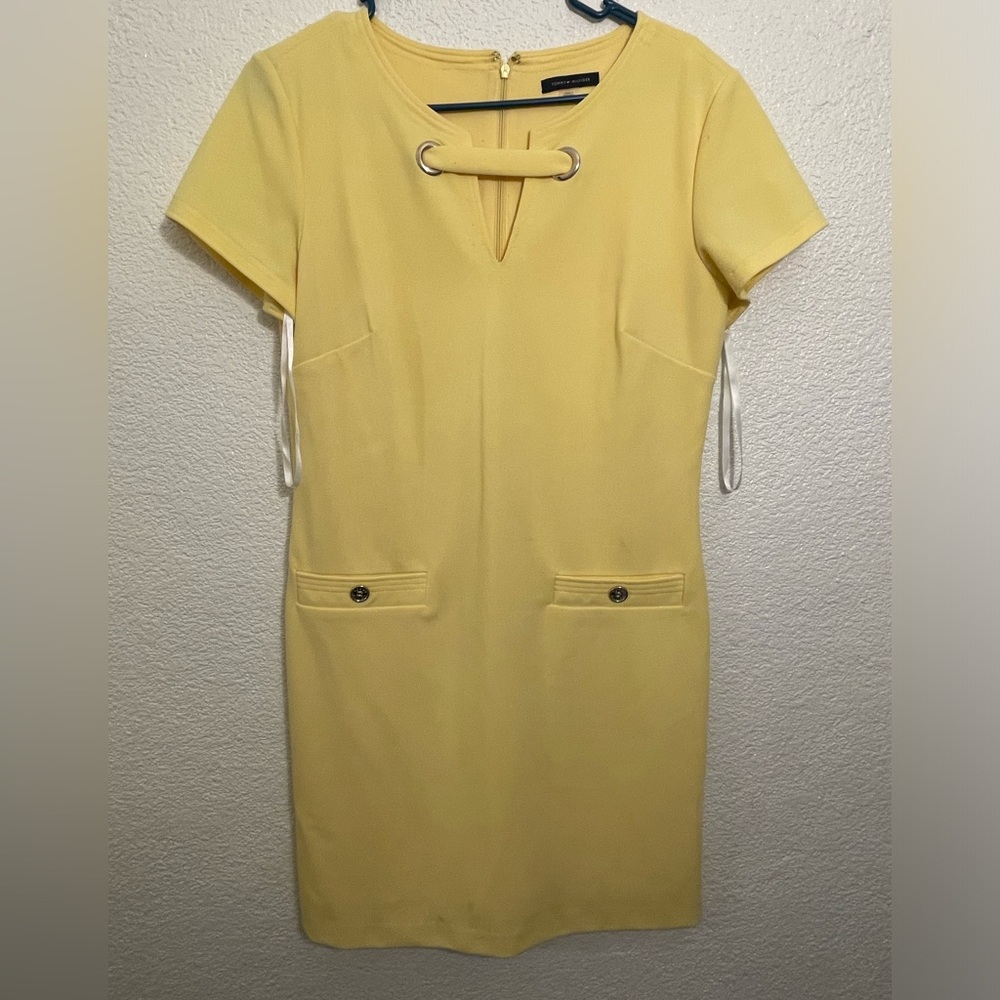 Tommy Hilfiger light yellow dress size large